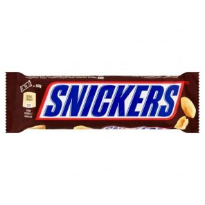 Snickers Mléčná čokoláda plněná nugátem, karamelem a praženými arašídy 50g